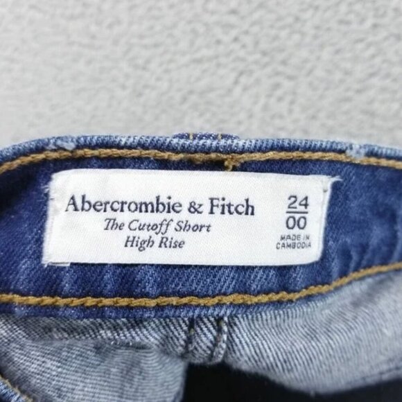 Abercrombie Fitch Shorts Womens 00 Blue The Cutoff Short High Rise 2" Denim - Picture 3 of 4